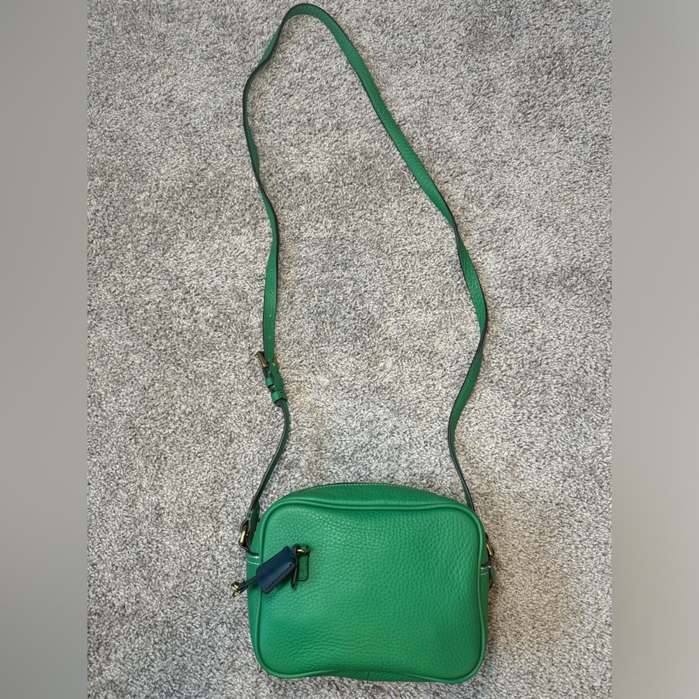 JCrew Signet Camera Bag, Leather, Green